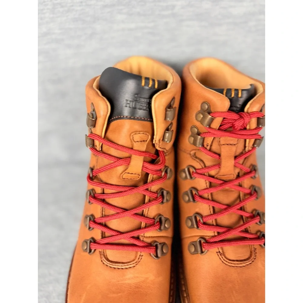 Samuel Hubbard Mt Tam Hiking Boots Mens 7 Brown Saddle Bag Tan Leather Comfort